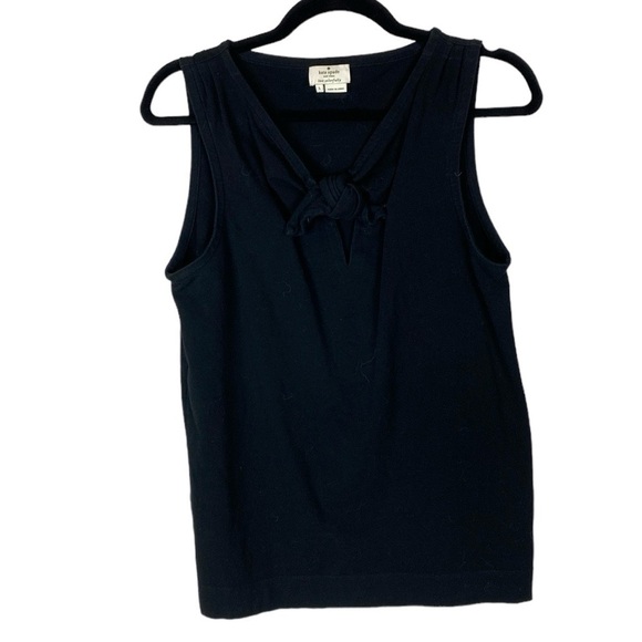 Kate Spade black sleeveless top with knot detail - Picture 1 of 7